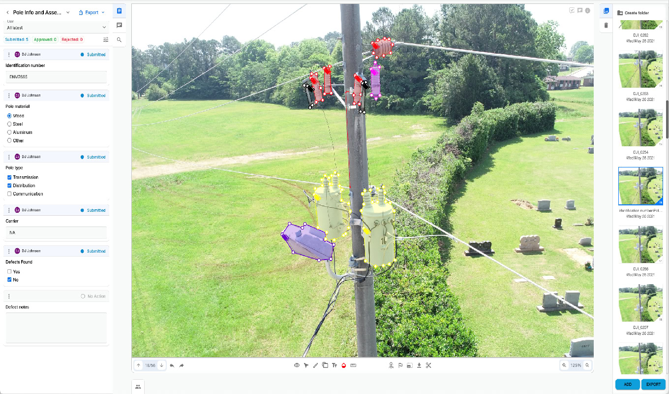 Talon’s no-code workflows enable teams to manage the entire machine learning process and deliver AI-powered inspection insights. Image courtesy of Bentley Systems.